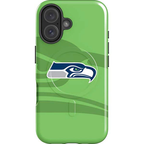 NFL Seattle Seahawks Double Vision iPhone 16 Magsafe Impact Case